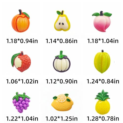 Set de 30 imanes decorativos de resina para refrigerador miniatura 7