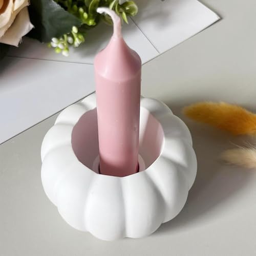 Kürbis Silikonform Gießform Herbstdeko Kerzenhalter DIY Form Für Teelicht Stabkerzen Herbstdekoration Dekoform Für Kerzenherstellung Und Saisonale Dekoration – Bild 4