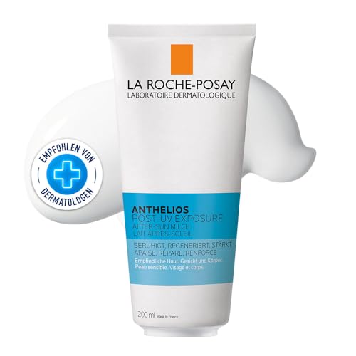 La Roche Posay Sensitive After-Sun-Milch für empfindliche Haut, Intensive Feuchtigkeit, Mit Panthenol, Thermalwasser und Glycerin, Anthelios Post UV, 200 ml
