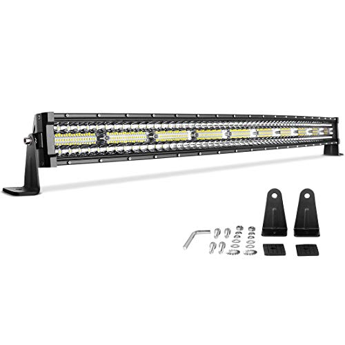 LED Light Bar 42'' Curved DWVO 600W Triple Row 40000LM PCS Upgrated Chipset