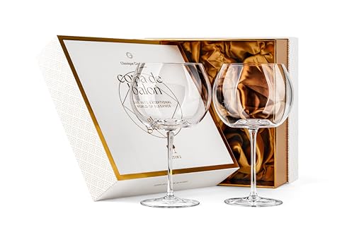 GLASSIQUE CADEAU Große Copa de Balon Gin Cocktail Gläser | 2er Set | 730 ml | XL Ballon Kelche aus Kristallglas für Gin Tonic | Elegantes Gingläser mit Langem Stiel | Geschenkset für Gin Liebhaber GLASSIQUE CADEAU Große Copa de Balon Gin Cocktail Gläser | 2er Set | 730 ml | XL Ballon Kelche aus Kristallglas für Gin Tonic | Elegantes Gingläser mit Langem Stiel | Geschenkset für Gin Liebhaber