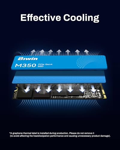 Image of BIWIN M350 NVMe Gen4 SSD 2TB, PCIe 4.0, M.2 2280, Read Speeds Up to 6000MB /s, Internal Solid State Drive for Laptop and Desktop PC - BM350NN02TB-RGX