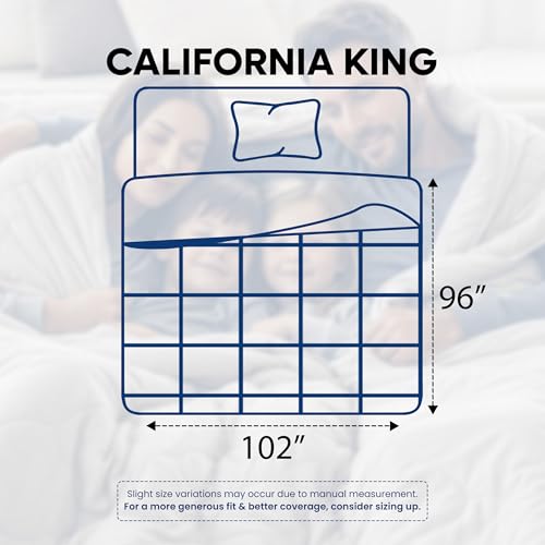 Image of Utopia Bedding Comforters California King Size, All Season Duvet Insert, Down Alternative Box Stitched Bed Comforter with Corner Tabs, Machine Washable (White)