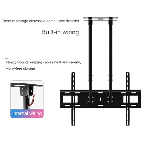 Support TV plafond télescopique ultra robuste supportant jusqu'à 60 kg