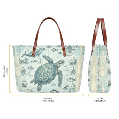 Image of Top Handle Purse for Women, Large Tote Handbag With PU Wallet Set, Gift for Mom