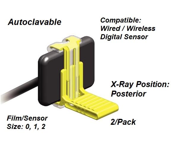 AmeriCan Goods 2/Pk Dental Universal Sensor XCP Color-Coded Digital Biteblock Refill Anterior Posterior Endo Bite Blocks (Posterior, Yellow)