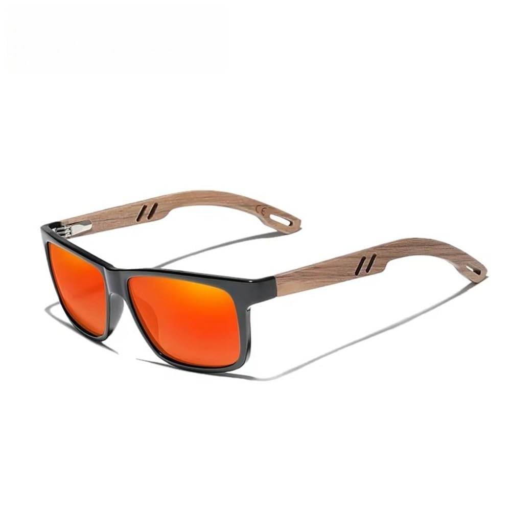 Occhiali da sole classici in legno da uomo, lenti polarizzate UV400, occhiali da sole retrò da donna, occhiali da vista alla moda per esterni