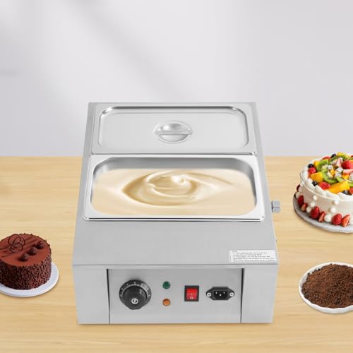 image for Eapmic Commercial Chocolate Melting Pot, 2-Tank Stainless Steel Chocol