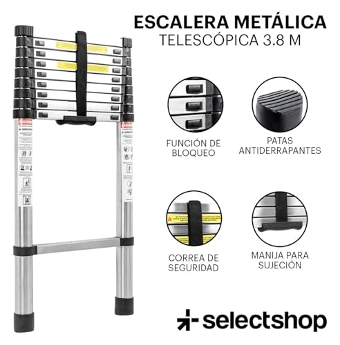 Lista de Escaleras de Aluminio en Bodega Aurrera para comprar hoy. 10 Escaleras de Aluminio en Bodega Aurrera marca SELECTSHOP (2)