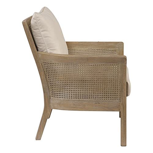 Sillón Plegable Textil Color Blanco Crema miniatura 5