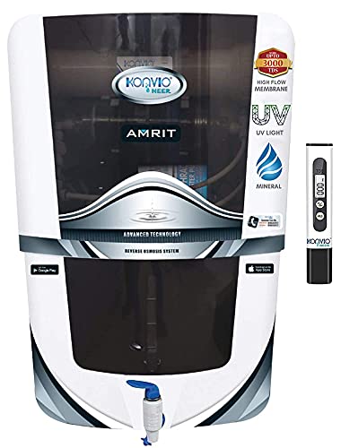 Konvio Neer Amrit RO + UV + UF + TDS Adjuster Water Purifier with Advance UV and High TDS 3000 Membrane (Mineral, Black) (B07MG7Y7BC) Amazon Price History, Amazon Price Tracker