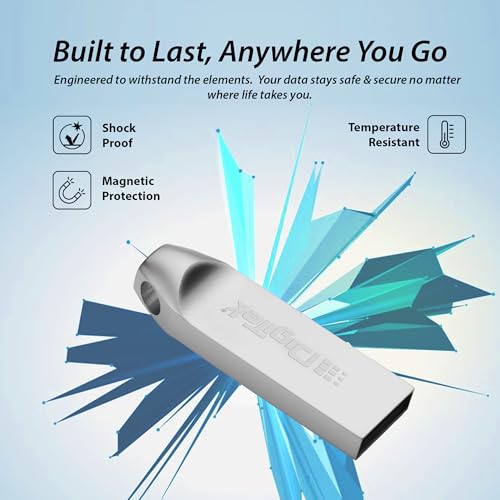 Image of Digitek (Dud 128GB 2.0V) 128GB USB 2.0 U Disk Flash Drive, High Speed Read & Write Pen Drive, Magnetic, X-Ray & Temperature Resistant, Compatible with Windows & Mac OS