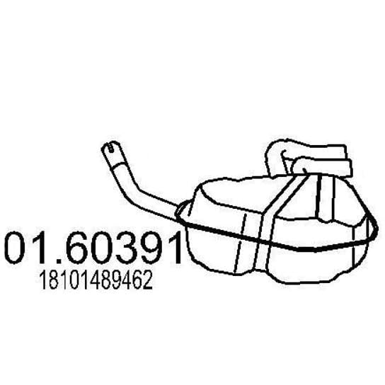 MTS 01.60391 Silenciador trasero