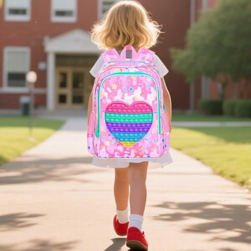 Image of CCJPX 5Pcs Kids Luggage for Girls, Rolling Travel Carry on Suitcase for Toddler Children with Wheels(Pink)
