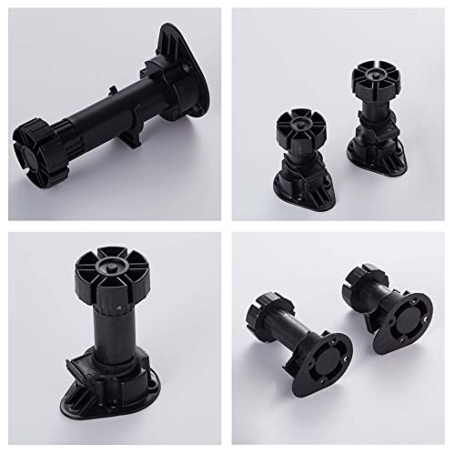 Soogree 4 Pack Adjustable Furniture Leg Foot, Hardware Casters Glides Height Cabinet Leveling For Kitchen Bathroom Chairs Legs Adjusts From 3.93" To 4.72" #TOP2