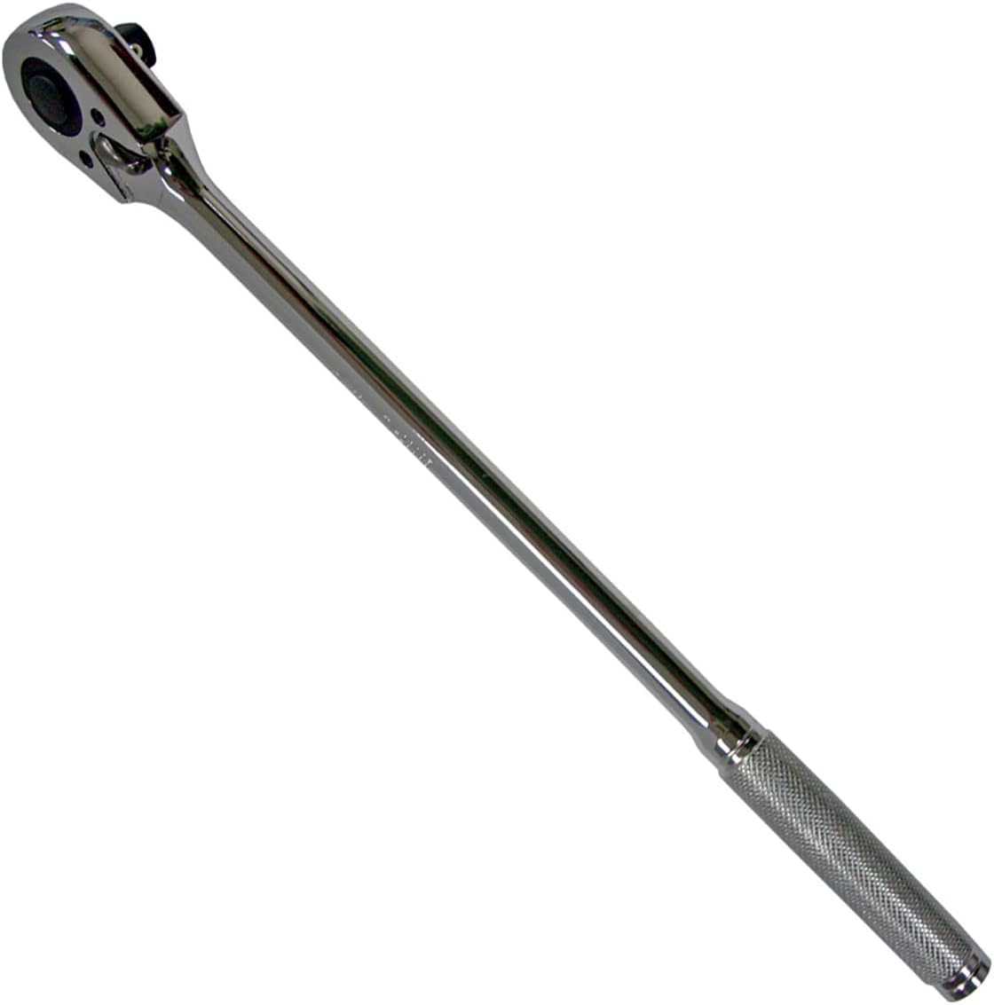 K Tool International 23095 3 8 Inch Drive Ratchet High Polished Chrome Push Button Release Thumb Lever Directional Switch 48 Tooth Thin Design Knurled Handle For High Torque Applications