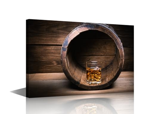 Toile murale à thème whisky imprimée grand format 91,4 x 61 cm