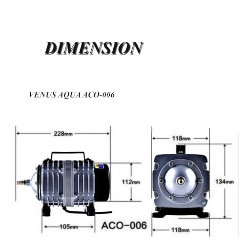 Image of Jainsons Pet Products Air Pump for Aquarium Fish Tank, Fish Farming Biofloc, Hydroponic (ACO-006, 80W, Pressure: 0.030MPa, Output: 88L /min, Dia. of Mouth 10mm)