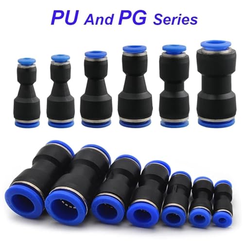 Conectores neumáticos rápidos PG para manguera de aire comprimido y uniones rectas de gas de 8mm 3