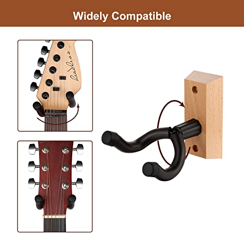 NUOSIYA Support Guitare Mural, 3 pièces Classique Porte Guitare pour Basses, Acoustique Guitare, Banjo, Mandoline, Accessoire Guitare Bois Universel Réglable Accroche Guitare pour Bureau Home Studio - Les Beatles, Paul McCartney, John Lennon, RIngo Starr, George Harrison NUOSIYA Support Guitare Mural, 3 pièces Classique Porte Guitare pour Basses, Acoustique Guitare, Banjo, Mandoline, Accessoire Guitare Bois Universel Réglable Accroche Guitare pour Bureau Home Studio – Image 4