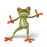 13 cm x 12,4 cm divertido 3D dibujos animados coloridos ranas coche pegatinas calcomanía vinilo cubierta cuerpo