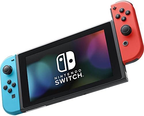 Nintendo Switch Extended Battery Life With Neon Blue And Neon Red Joy‑Con