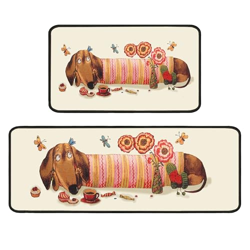 Ksoemar Dachshund Kitchen Rug Set