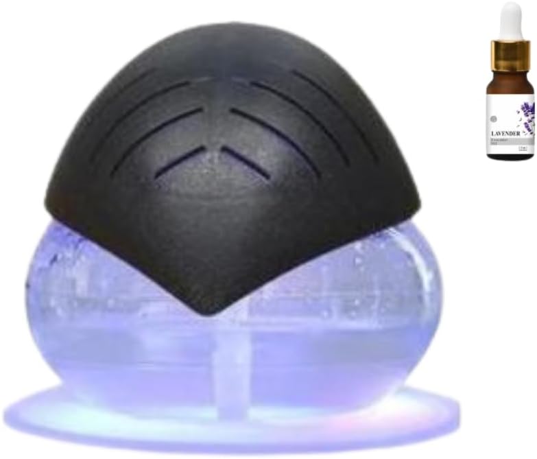 Water-Based Purifier, Water Filter Air Washer For Home and Office – Essential Oil Aroma Diffuser With 7 LED Color Night light – Small Air Cleaner For Smoke and Pets (Black)