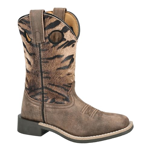 Smoky Mountain Western Boots Girls Tiger Shaft Safari Brown 3404Y4