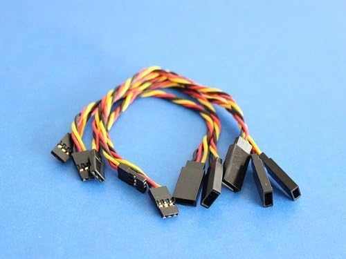 5 PCs 15CM 6 inch RC Servo Twisted Extension Leads 22awg JR Hitec Q2007