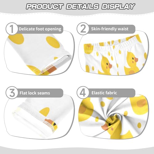 Toddler Girls Leggings Printed Yoga Pants Leggings Cute Yellow Duck for Kids3