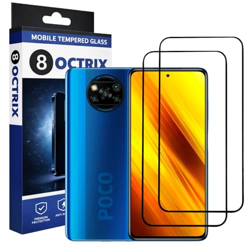 Image of Military-Grade Tempered Glass for Poco F3 / F3 GT / F4 / F4 GT / X3 / X3 Pro / X4 Pro with Edge to Edge Coverage - Case Friendly, Anti-Scratch & Bubble-Free Installation Kit (Pack Of 2)