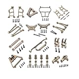 RC Modifiche Ricambi Per MJX 14211 1/14 Ammortizzatore Aggiornamento In Metallo Braccio Oscillante Tazza Posteriore Pezzi Ricambio Accessori Auto RC(Champagne)