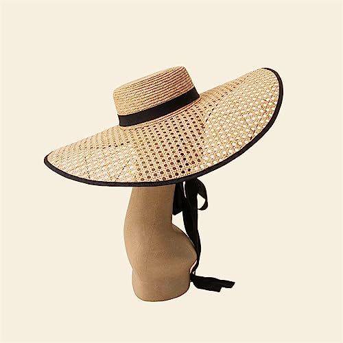 Chapeau de soleil en maille ajourée pour défilé de mode et marche en plein air