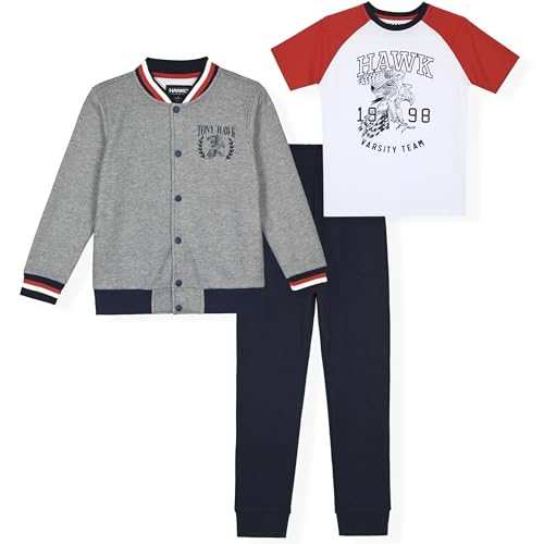 TONY HAWK Boys Jogger Set for Kids 3 Piece Sweatshirt