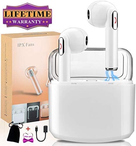 Wireless Earbuds, Bluetooth Earbuds 5.0 with Mic, True Wireless Bluetooth Earphones Stereo with 2200mAh Charging Case for Running Mini Earbuds Bass In-Ear Earbuds Compatible IOS Android Cell Phone