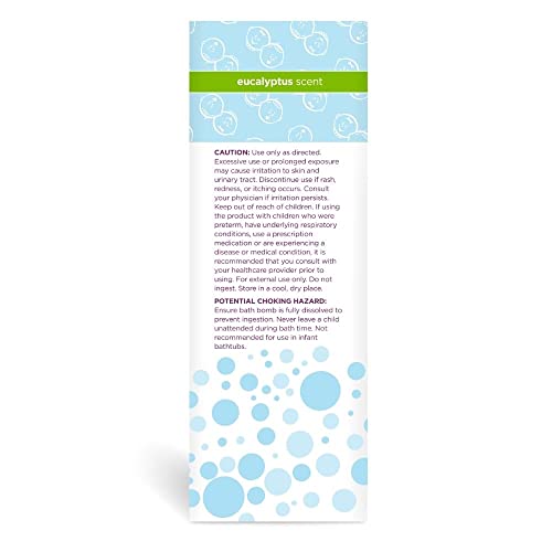 Kids Bath Bombs By The Makers Of Boogie Wipes, Boogie Fizzies, Calming , Naturally Derived, Made With Aloe And Calming Vapors, Eucalyptus, 2.8 Oz, 3 Bath Bombs, Pack Of 1 #TOP4