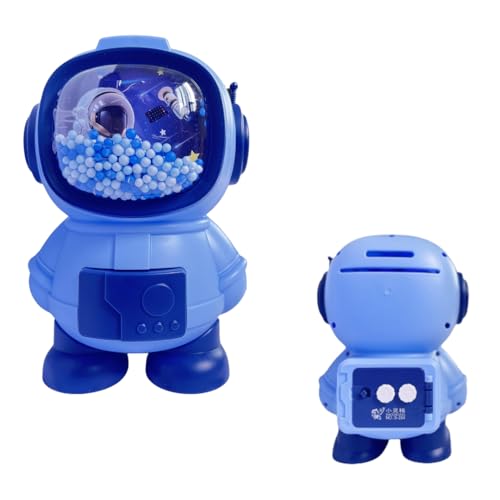 Image of Money Saving Bank with Coin Slot / /Creative Cartoon Design Money Bank / /Plastic Piggy Bank for Boys & Girls (Pack of 1) (Astronaut - Blue)