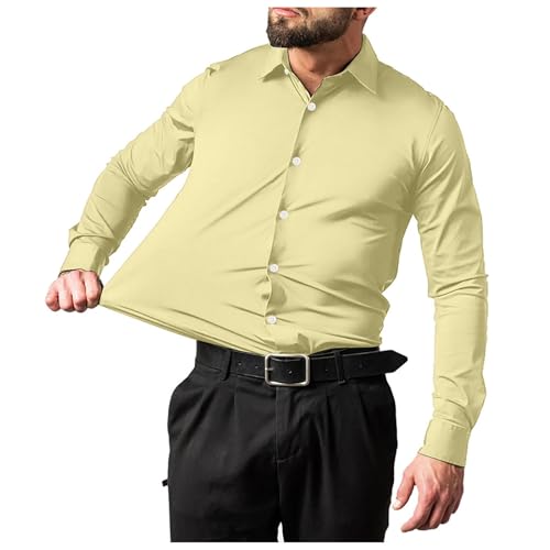 Chemise formelle extensible manches longues et unies en tissu résistant