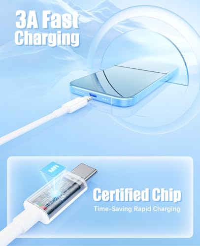 Image of 15FT USB C to USB C Cable, USBC to USBC Fast Charger Cord, Extra Long Type C to Type C Fast Charging Cable for iPhone 17 air 16 15 Pro Max Plus,Galaxy S26 /S25 /S24,iPad Pro /Air,MacBook Pro /Air-2Pack