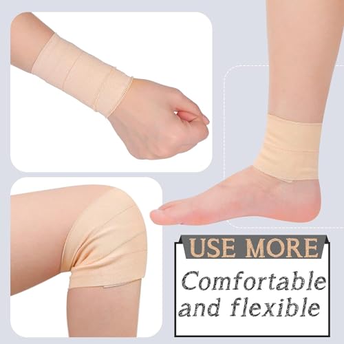 Image of Elastic Adhesive Bandage, 10cm x 1m Stretched Length, Single Pack, Stretchable Crepe Bandage for Joint & Muscle Support, First Aid Wrap for Sports Injury, Pain Relief - Breathable Matrial, Beige Colour (10cm x 1m. Stretched Length)