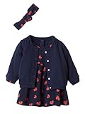 Mädchen Baby-Set: Kleid, Strickjacke & Haarband