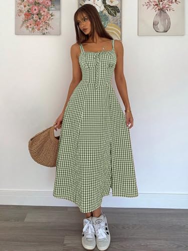 Image of Aahwan Women Fit and Flare Red Solid Lace Up Backless Ruched Boning Spaghetti Strap Slim Fit Long Cami Dress