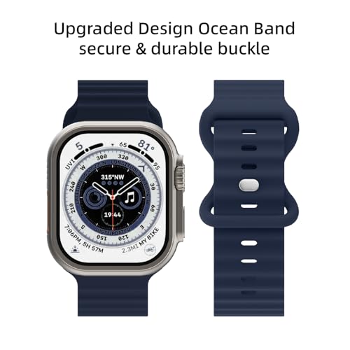 Image of Sport Bands 6-Pack Compatible with Apple Watch Ultra 3 /2 Band 49mm 46mm 45mm 44mm 42mm, Wide Soft Silicone Wristbands Waterproof Strap Men for iWatch Series 11 10 9 8 7 6 5 4 3 SE Ultra