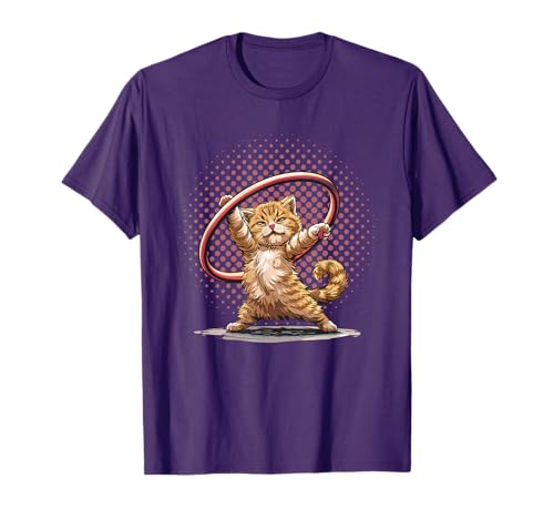 Hula Hoop Cat Hula Hooping T-Shirt