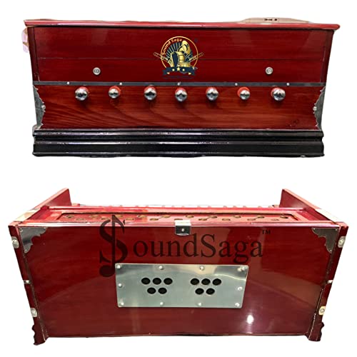 SOUND SAGAÂ® Harmonium 7 Stopper Indian Musical Instrument Harmonium 7 Stops For Kirtan & Bhajan