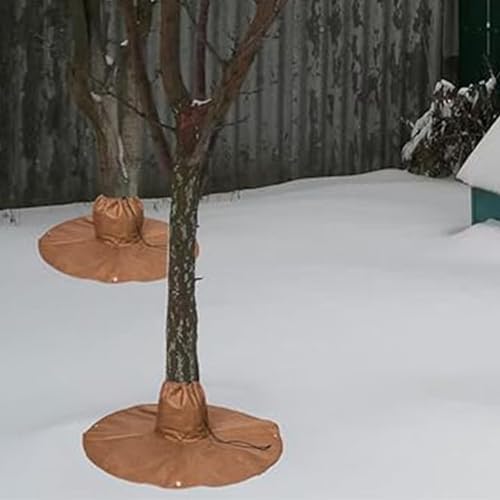 SYXLS Pflanzenwurzelschutzabdeckung, Kordelzug Schutzabdeckung, Winter Tropische Pflanzenwurzelschutztasche, konstanter Temperaturschutz, für Verschiedene Pflanzenwurzeln, Braunes