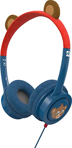 iFrogz- Kinderkoptelefoon 'Little Rockerz' in fanatsierijke beren-design, blauw/rood