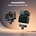 SMALLRIG Magnetic Adapter Holder Dual-Mount Support for DJI Osmo Action 6/Osmo Nano, Bidirectional Quick Release Magnetic Folding Adapter Mount with 2-Prong Mount and 1/4
