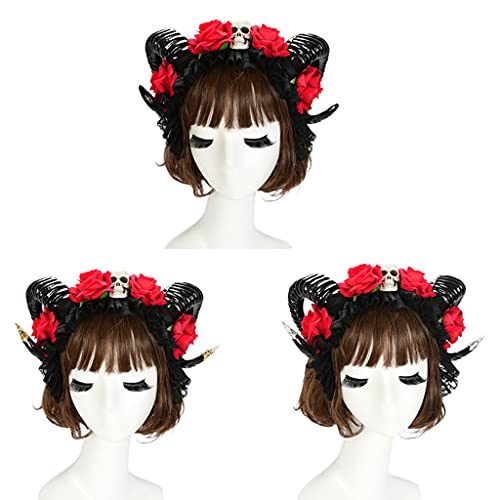 Bandeau corne de bœuf rose idéal pour vos soirées déguisées - 4
